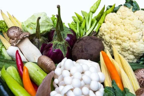 Vegetables isolated on a white background Stock Photos