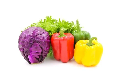 Vegetables isolated on white background. Stock Photos