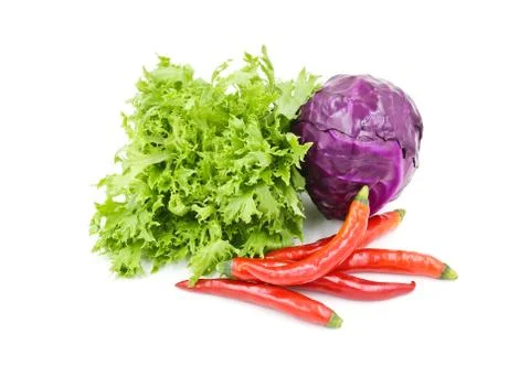 Vegetables isolated on white background. Stock Photos
