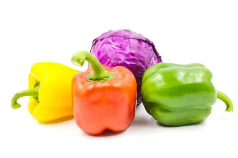 Vegetables isolated on white background. Stock Photos