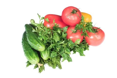 Vegetables isolated on a white background Stock Photos