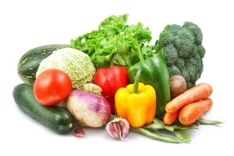 Vegetables isolated on white 스톡 사진