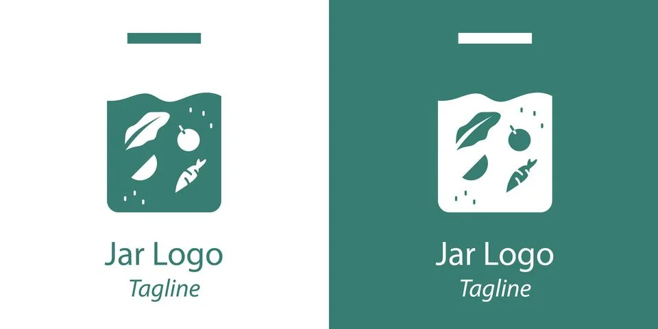 Vegetables in Jar Logo Stock Illustration