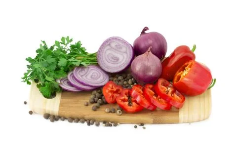 Vegetables on the kitchen blackboard Stock Photos