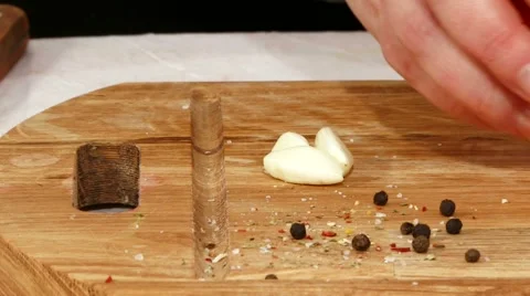 Vegetables On A Kitchen Board Stock Footage 52389700