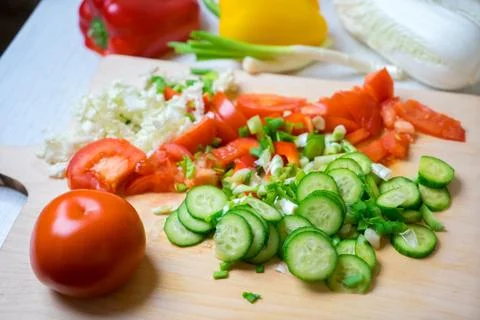 Vegetables in the kitchen Stock Photos