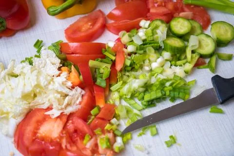 Vegetables in the kitchen Stock Photos
