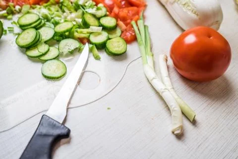 Vegetables in the kitchen Stock Photos