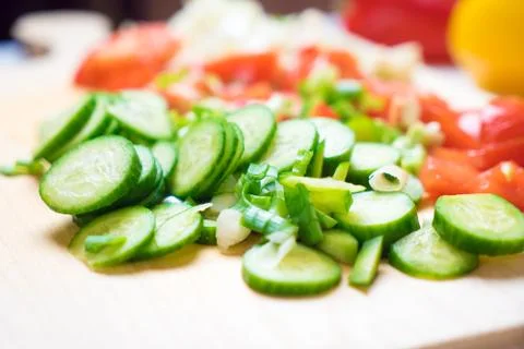 Vegetables in the kitchen Stock Photos