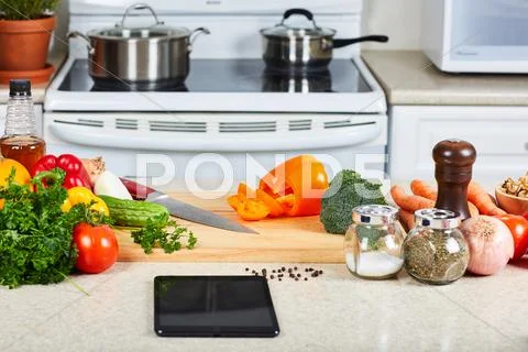 Vegetables in the kitchen. Stock Photos