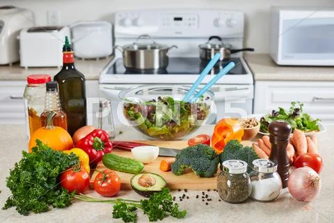 Vegetables in the kitchen. Stock Photos