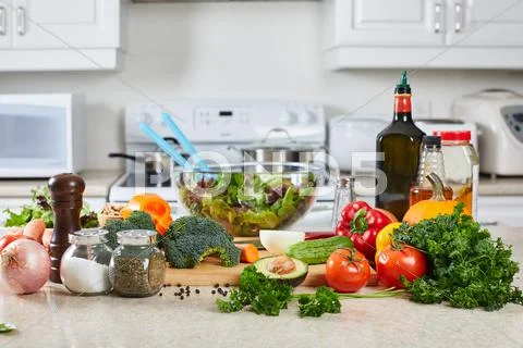 Vegetables in the kitchen. Stock Photos