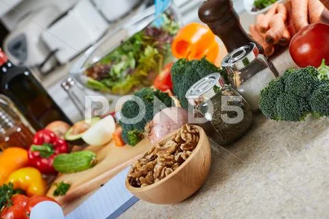 Vegetables in the kitchen. Stock Photos