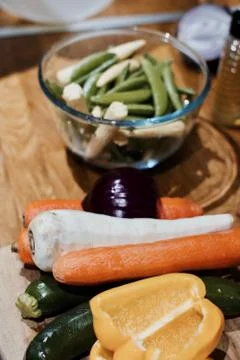 Vegetables in the kitchen Stock Photos