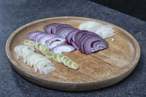 Vegetables on the kitchen table ready for cooking. Stock Photos