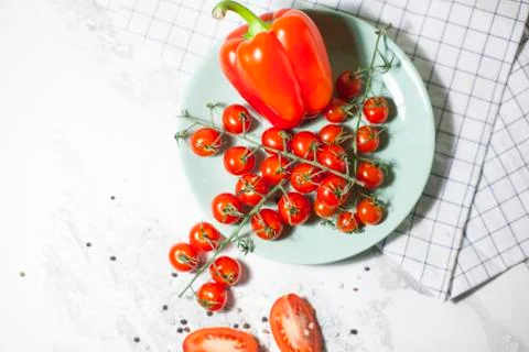 Vegetables on a light background Stock Photos