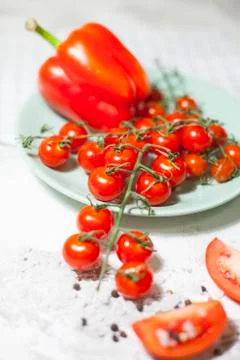 Vegetables on a light background Foto stock