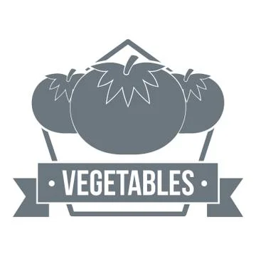 Vegetables logo, simple style 스톡 일러스트