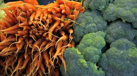 Vegetables at a market Stock Footage 11240680