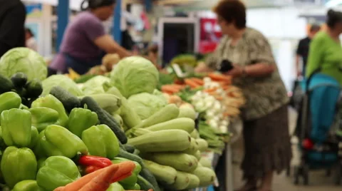 Vegetables Market Stock Footage 46128787