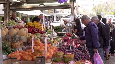 Vegetables in the market Stock Footage