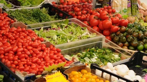 Vegetables market Stock Footage 87177164