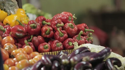 Vegetables in the market Stock Footage 116527370