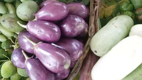 Vegetables in Market Stock Footage 127104558