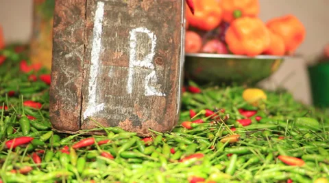 Vegetables on the Market. Textures 库存影片 37783587