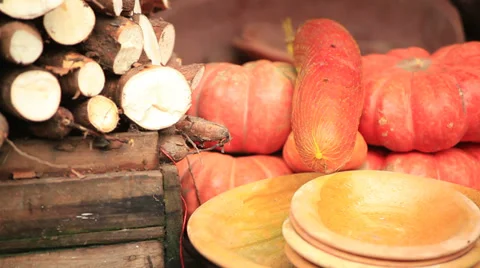Vegetables on the Market. Textures 库存影片 37786385