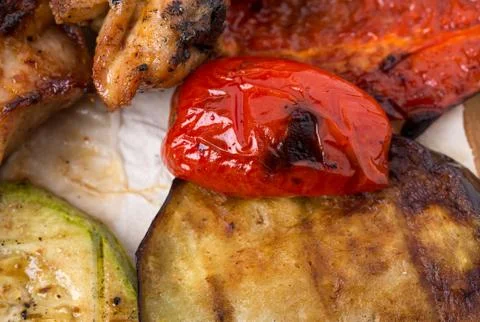Vegetables for meats platter. Stock Photos
