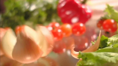 Vegetables in moving (sequence) 006 Stock Footage 284971