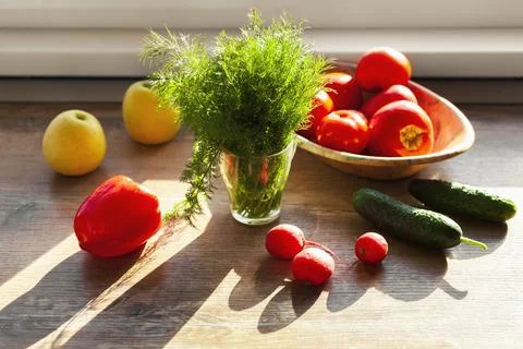 Vegetables on my table Stock Photos