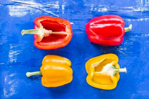 Vegetables on old wood surface Stock Photos