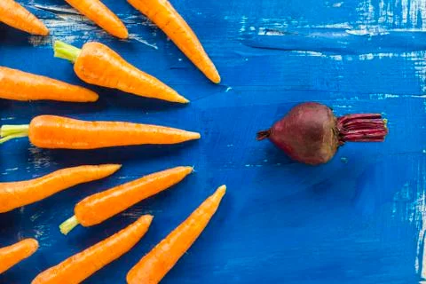 Vegetables on old wood surface Stock Photos