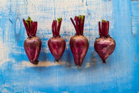 Vegetables on old wood surface Stock Photos