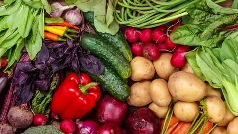 Vegetables. Organic food. Stock Footage 72672334