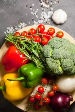 Vegetables on a pale Stock Photos