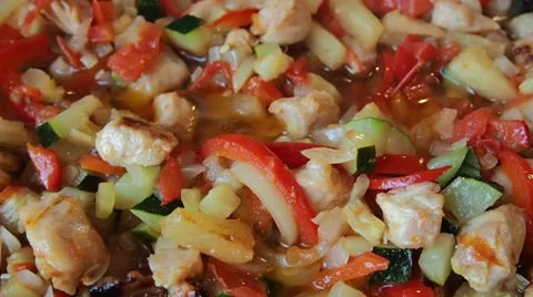 Vegetables in a pan Stock Footage 67354909