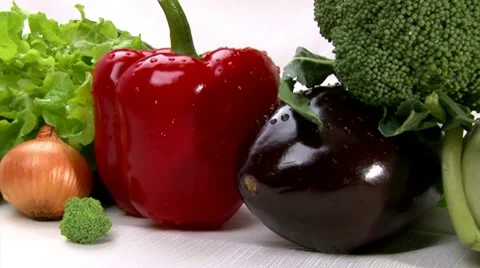 Vegetables, pan left Stock Footage 10719438