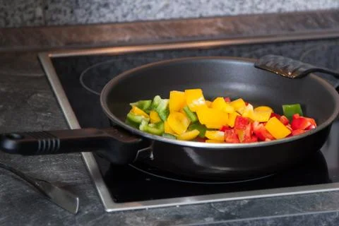 Vegetables in a pan Stock Photos