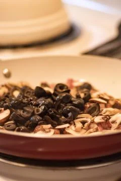 Vegetables In Pan Foto stock