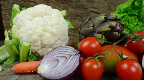 Vegetables panoramic Stock Footage 46448112