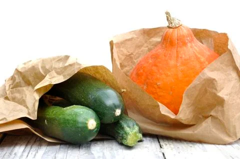 Vegetables in paper Stock Photos
