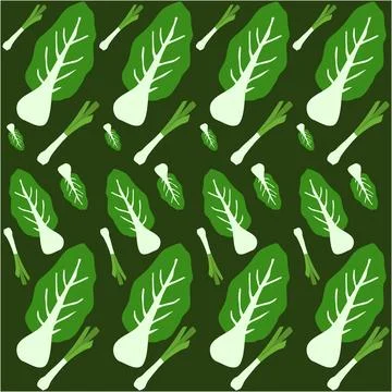 Vegetables Pattern Background Vector Stock Illustration