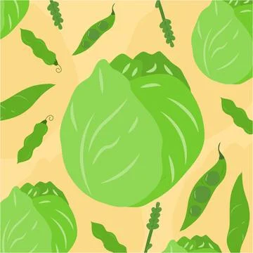 Vegetables Pattern Background Vector Illustrazione stock