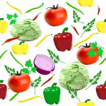 Vegetables pattern Illustrazione stock