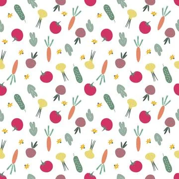 Vegetables pattern Stock Illustration