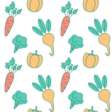 Vegetables pattern Ilustración de archivo