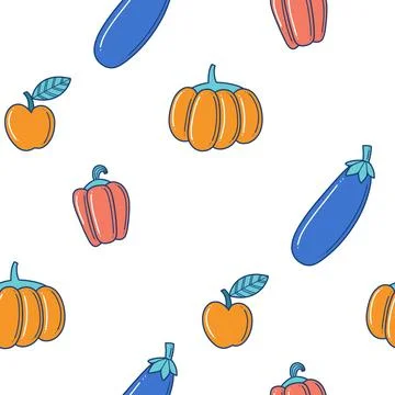 Vegetables pattern Ilustración de archivo